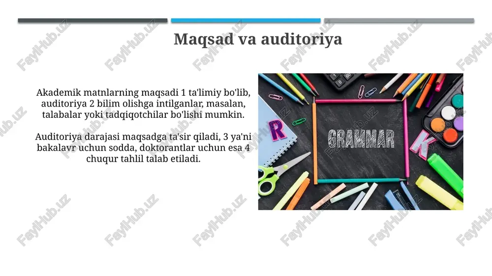 akademik matn turlarining umumiy xususiy belgilari orasida farqlanishi - Page 5