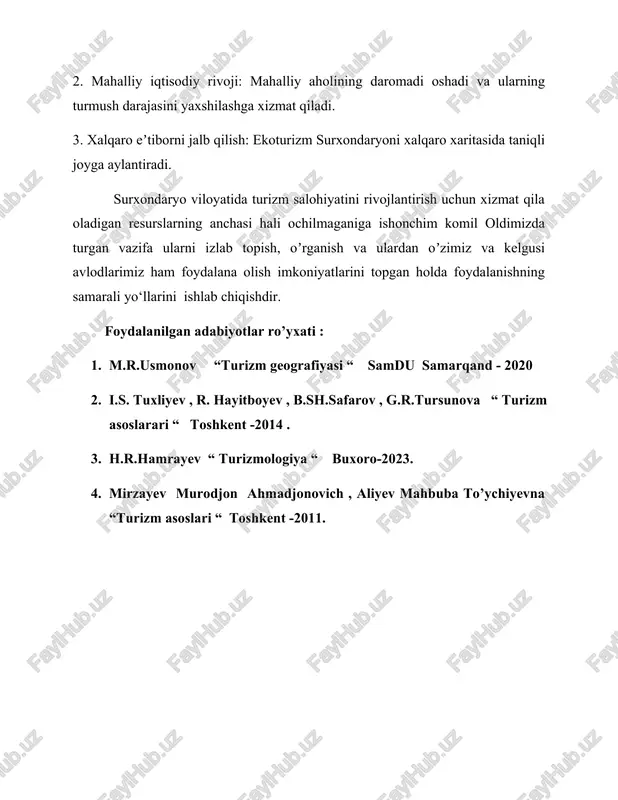 idagi sport va ekoturistik maskanlar . annostatsiya: ushbu maqolada sport turizmi turlari va ekoturistik maskanlar haqida ma ? lumotlar berilgan. sport turizmi va ekoturizmning rivojlanishi viloyat rivoji uchun qo ? shadigan hissalari tahlil qilingan. muallif bu izlanishda sport turizmi va ekoturizm maskanlari bo ? yicha bir qancha takliflar bildirgan kalit so’zlar : turizm, sport turizmi, ekoturizm, sangardak sharsharasi, ekoturistik rayonlashtirish, teshik - tosh g ? ori‚ ekoturi stik maskanlar. kirish : o ? zga mamlakatlarga aniq maqsadlar bilan sayohat qilish qadim zamonlardan rivojlangan bo ? lib, millatlar va davlatlarni bir - biriga yaqinlashtiruvchi ko ? prik vazifasini bajarmoqda. insoniyat tarixi davomida sayohatla r, yangi hududlarni o ? rganish, kashfiyotlar, madaniy aloqalar xalqlarning rivojlanishiga katta hissa qo ? shgan. turizm insonlarni o ? zaro birlashtiradi. turli millat vakillarining hayoti tarzi, urf odatlari, madaniyati, san ? ati bilan tanishtiradi. o ? zbekiston respublikasi mustaqillikka er ishgach turizm sohasida muhim o‘zgarishlar ro‘ y …