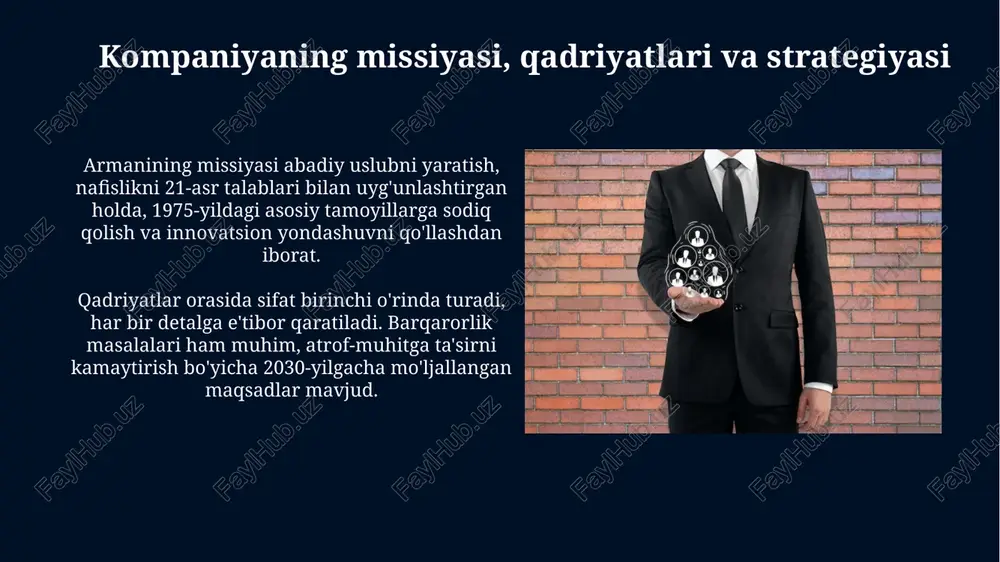 giorgio armani kompaniyasining boshqaruv strukturasi va hrm - Page 5