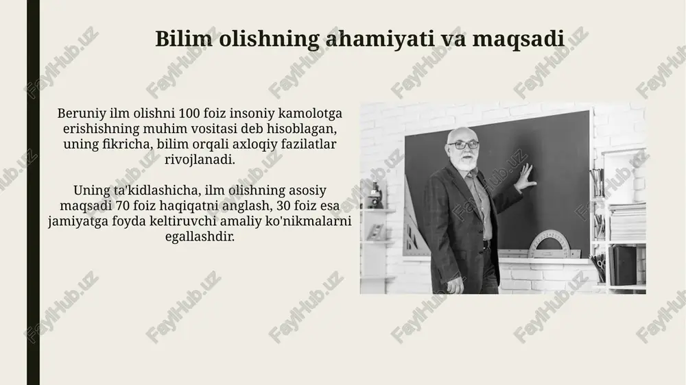 abu rayhon beruniy pedagogik qarashlari - Page 5