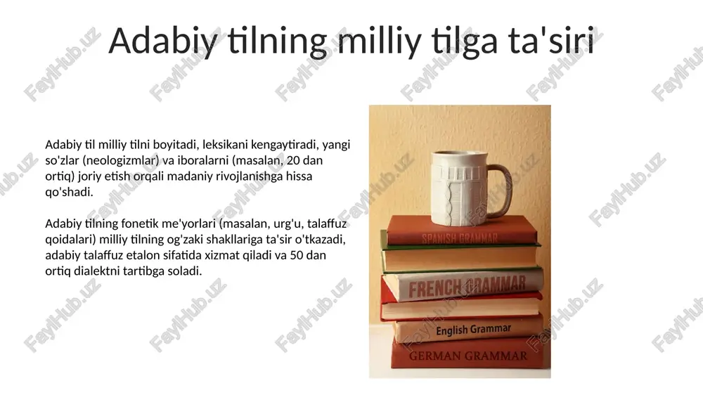 milliy va adabiy til òrtasidagi munosabatga doir matn tuzish - Page 5