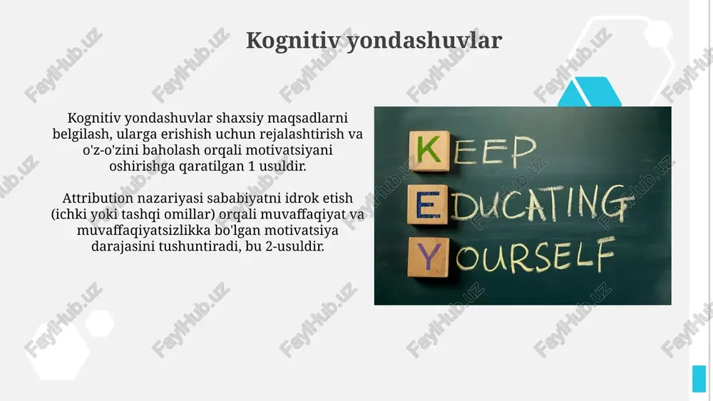 motivatsiyani o'rganishga asosiy yondashuvlar - Page 5
