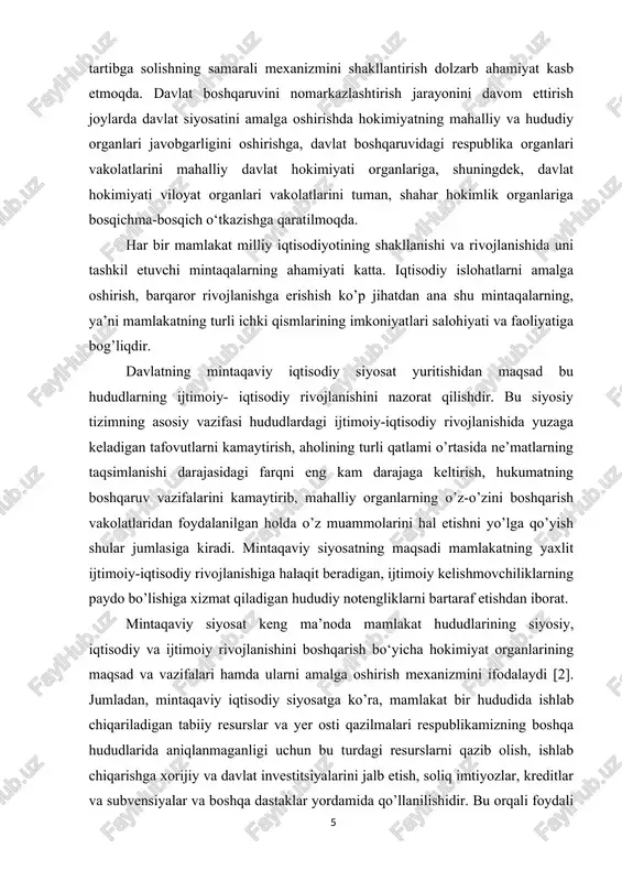 ydali qazilma boyliklari, nodir metallar, qurilish va dastgohsozlik sanoati uchun zarur mahsulotlar, keng turdagi xalq iste'moli tovarlarini qazib olish, ishlab chiqish va qayta ishlab chiqishga ixtisoslashgan viloyatlarni yanada modernizatsiyalash, zamonaviy texnika va nou-xau bilan ta’minlanganligini oshirish uchun ustuvor yondashuvlarni joriy etish va amalga oshirishdir. mamlakat iqtisodiyotini modernizatsiyalash sharoitida uning hududlarini rivojlantirishda ayrim muammolarni o‘rganish zarurligi yaqqol namoyon bo‘lmoqda. ishlab chiqarish imkoniyatlaridan to‘liq foydalanmaslik, ishsizlik darajasining ortib borishi kabi hududiy iqtisodiyotning rivojlanishi bilan bog‘liq muammolar ilmiy asoslangan holda yondashuvni taqozo etadi. ayniqsa, hududlar ijtimoiy–iqtisodiy jihatdan yetarlicha rivojlanmaganligi, investitsiyalar oqimi mamlakatimizning rivojlangan hududlariga yo‘naltirilayotganligi, shart–sharoit va imkoniyatlar xilma–xilligi oqilona iqtisodiy siyosat olib borishni taqozo etmoqda. 1-rasm. 2022-yil davomida navoiy viloyatida faoliyat yuritayotgan va yangi tashkil etilgan sanoat korxonalar soni jumladan, navoiy viloyati misolida ko’radigan bo’lsak, hududda joylashgan kon metallurgiya kombninati yurtimizdagi jami sanoat mahsulotining 10 foizini va budjet daromadining 18 foizini ta'minlaydi. unda 58 ming xodim ishlaydi. navoiy kon-metallurgiya kombinati xomashyo resurslarining …