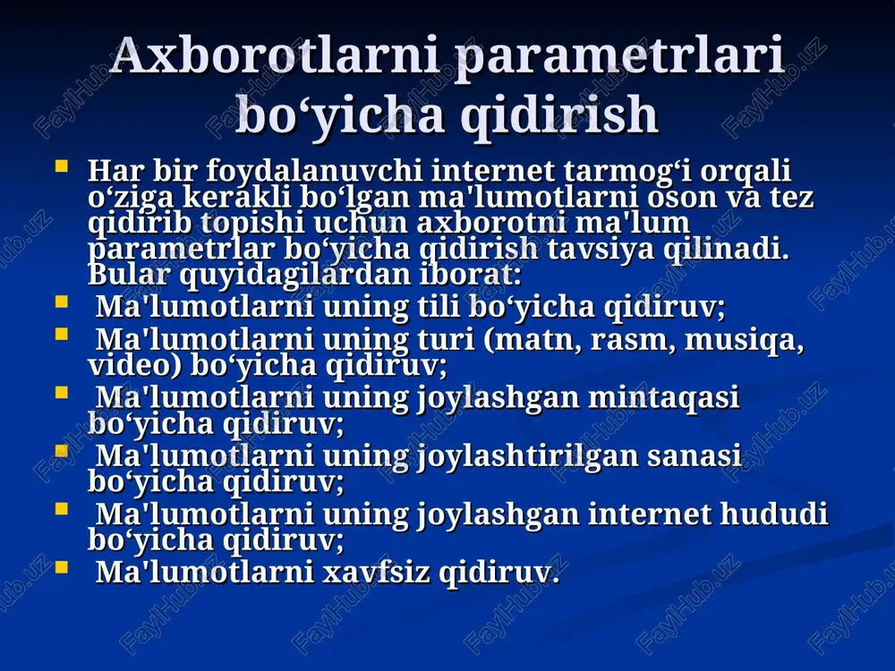 internet tarmog'idagi qidiruv tizimlari - Page 5