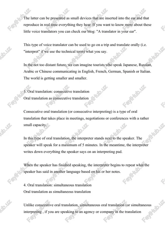 oral translations. if you are interested to know how, you can read: "remote interpreting with zoom". 6. conclusion conclusion as you have seen in this blog, oral translation can be given different meanings. i hope that if you have come to this blog looking to know what oral translation is, you now have a clearer idea. what is certain is that all its meanings have to do with translation and multilingual communication. by using the terms used by translation and interpreting companies and agencies, you can refine your search. in any case, oral translation in all its versions is constantly evolving and we can expect technical improvements in all areas that challenge our imagination. don't miss it! interpretation enables productive communication between representatives of different linguistic cultures. the structure conveys the content of oral speech through vocabulary, grammar and features of intonation constructions. as a rule, there are two main …
