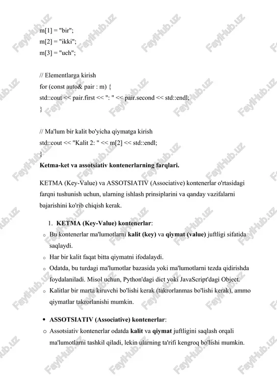 ketma-ket va assotsiativ kontenerlar - Page 5