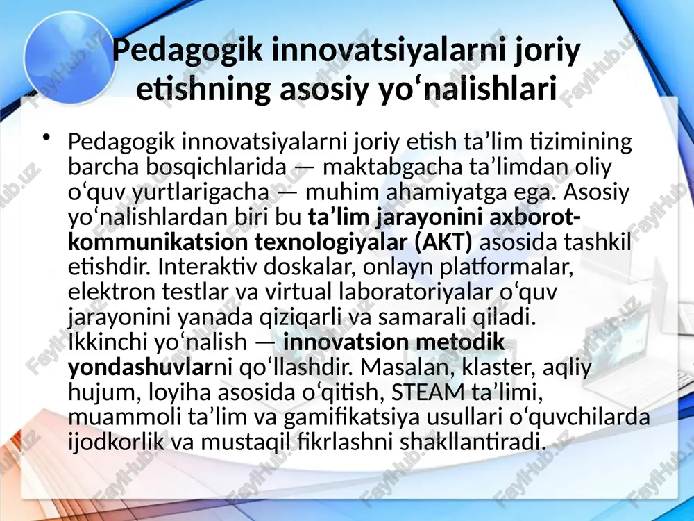 innovatsion pedagogik faoliyatini amalga oshirish. - Page 5