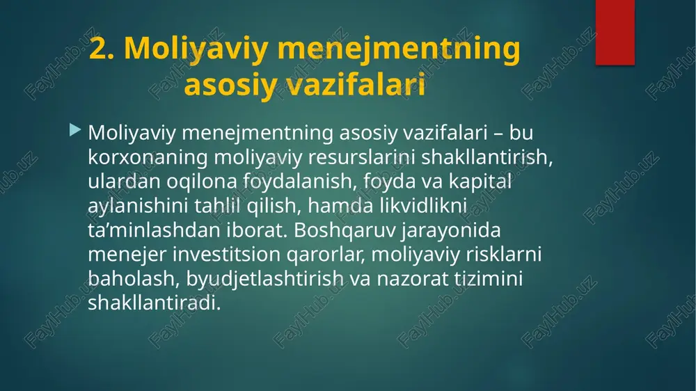 moliyaviy menejmentning kontseptual asoslari. - Page 5