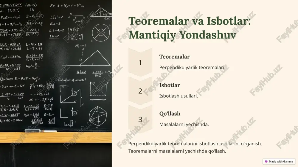 fazoda perpendikulyar to‘g‘ri chiziqlar va tekisliklar: o‘qitish usullari - Page 5