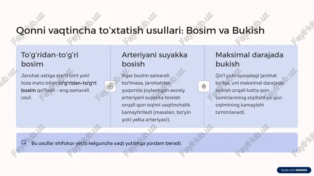 qon ketishi va uni vaqtincha to‘xtatish usullari - Page 5