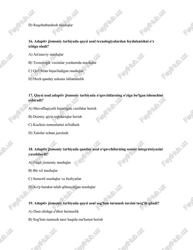 adaptiv jismoniy tarbiya boyicha orgatish usullari - Page 5
