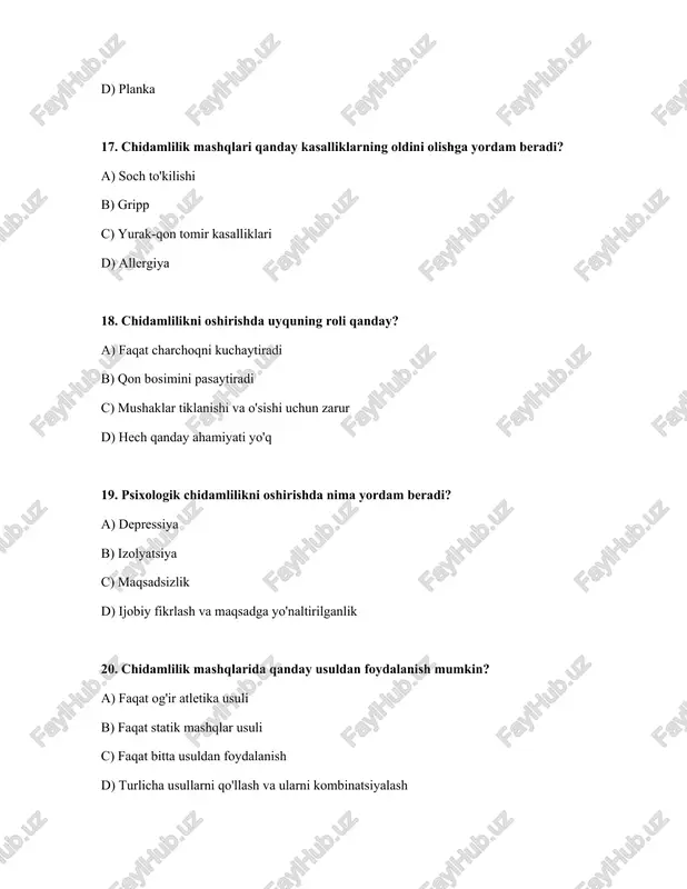 ixtisoslogi boʻyicha chidamlilik qobiliyatini tarbiyalovchi mashqlar - Page 5