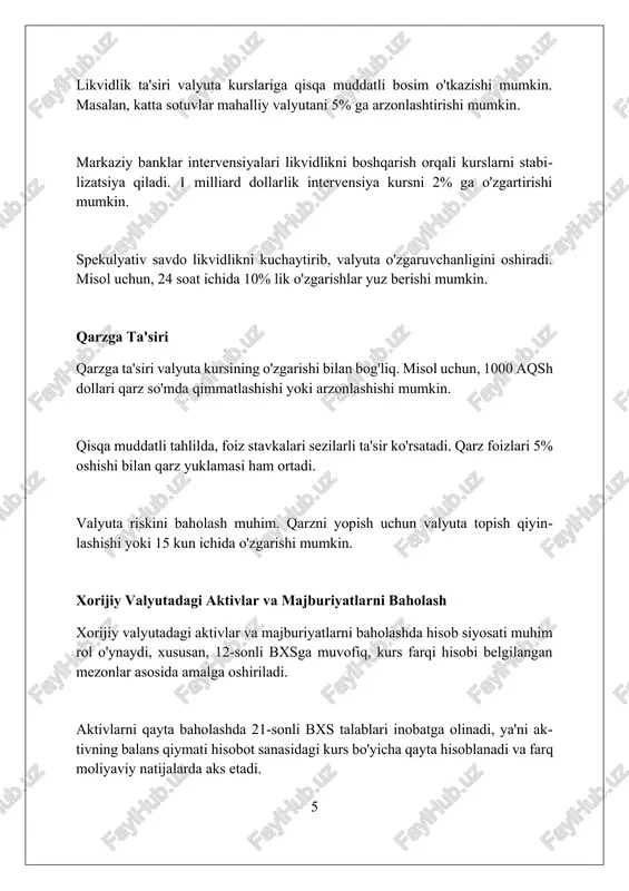 ajakdagi pul oqimlarining joriy qiymatini aniqlash uchun muhimdir. "xulosa" risklarni baholashda muhim rol o'ynaydi. kompaniya 250,000 dollarlik xavfga duch kelishi mumkin, agar kurs 2% ga o'zgarsa. xulosa qisqa muddatli tahlil chet el valyutasida ifodalanganida, valyuta kursidagi o'zgarishlar natijalarga jiddiy ta'sir ko'rsatishi mumkin. shu bois, valyuta riskini boshqarish muhim ahamiyatga ega. foydalanilgan adabiyotlar 1. xalqaro valyutada ifodalangan qisqa muddatli tahlil. (asl manba ko'rsatilmagan) 2. chet el valyutasida ifodalangan qisqa muddatli tahlil. (asl manba ko'rsatilmagan) 3. qisqa muddatli istiqbollar va valyuta ta'siri. (asl manba ko'rsatilmagan) 4 2