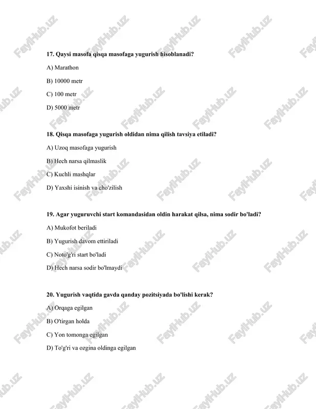 qisqa masofaga yugurish texnikasi va start qoidalarini õrgatish - Page 5