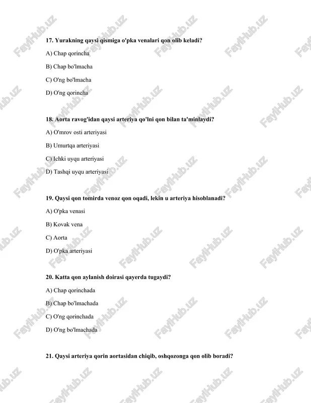 yurak katta va kichik qon aylanish sistemasi - Page 5