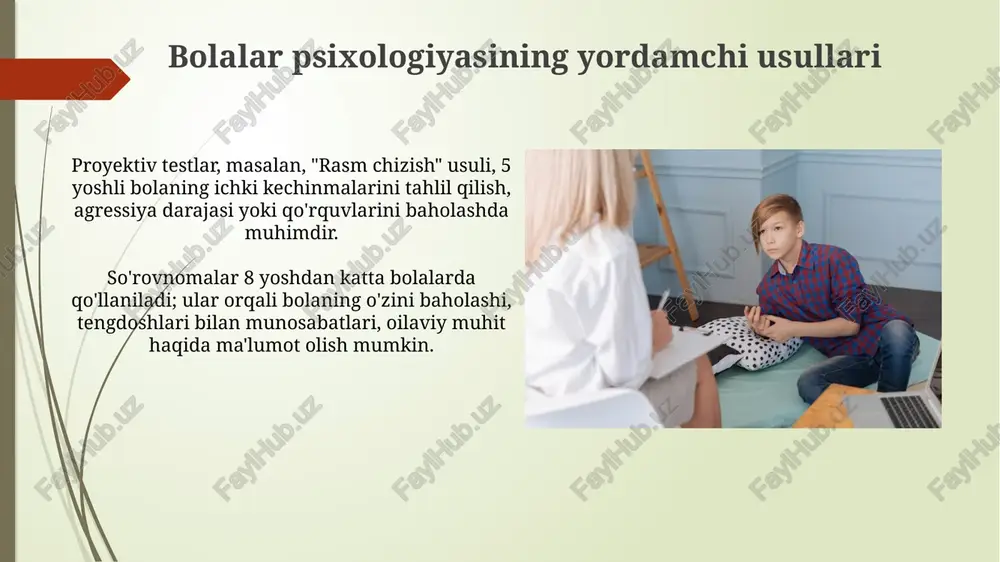 bolalar psixologiyasining asosiy va yordamchi metodlari - Page 5