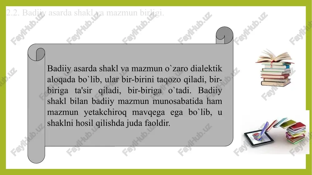 badiiy asarda shakl va mazmun - Page 5