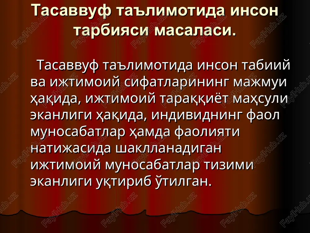 tasavvuf ta'limotida inson ma'naviyati masalasi - Page 5