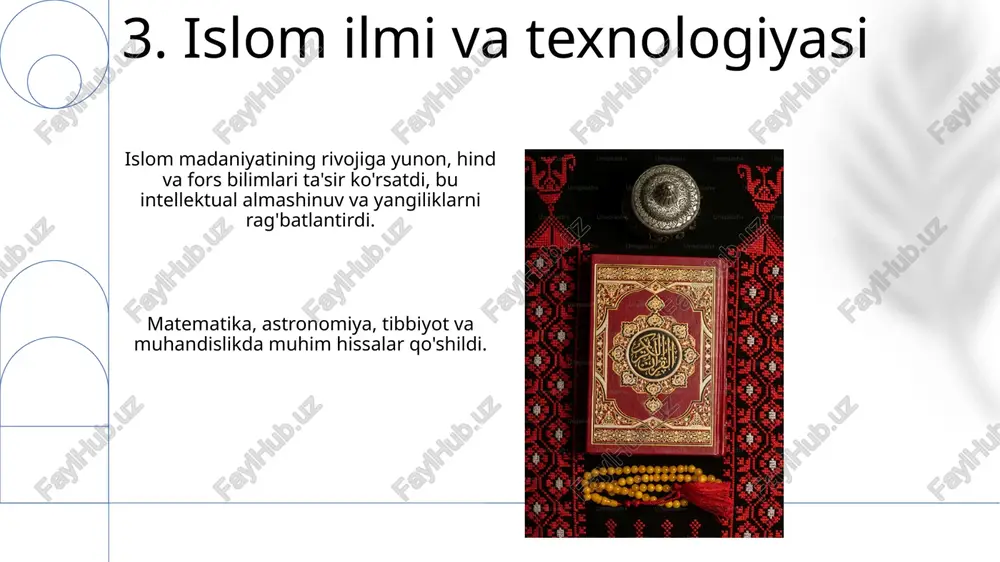 islom madaniyatining tarkib topishi va rivojlanishi - Page 5