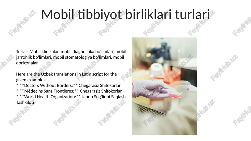 dunyodagi mobil tibbiyot bolimlari - Page 5