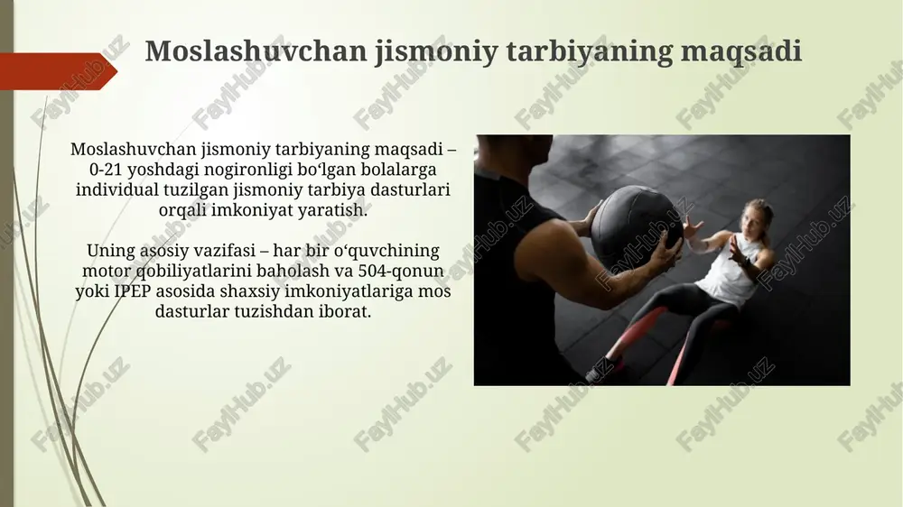 adaptiv jismoniy tarbiyaning asosiy tamoyillari - Page 5
