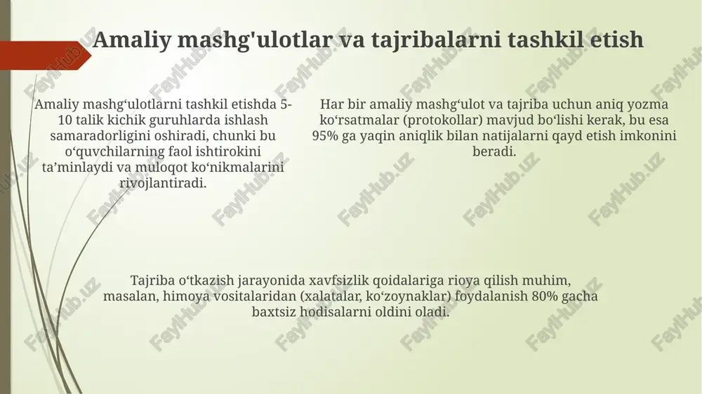 tabiiy fanlar darslarini loyihalash usullarini o'rganish - Page 5