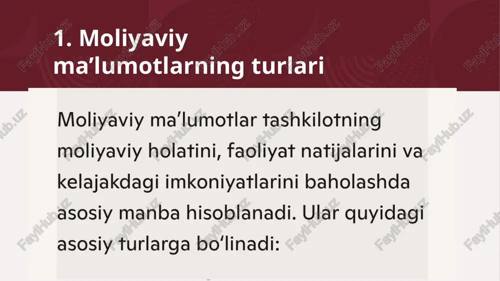 kelgusi davr moliyaviy malumotlarni organish 560-axs - Page 5