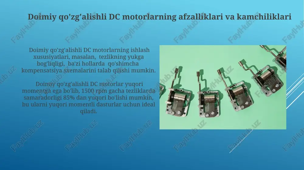 doimiy qo'zg'alishli dc motorlarning texnik xizmati va ta'miri - Page 5