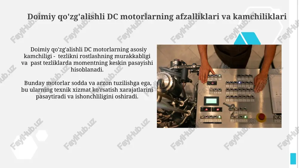 o‘zgarmas to‘kli elektr dvigatellarni ishlatilishi - Page 5