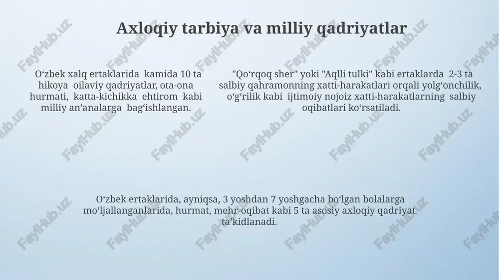 oʻzbek xalq ertaklari tilning milliy sofligi va ularda nutq odobi - Page 5
