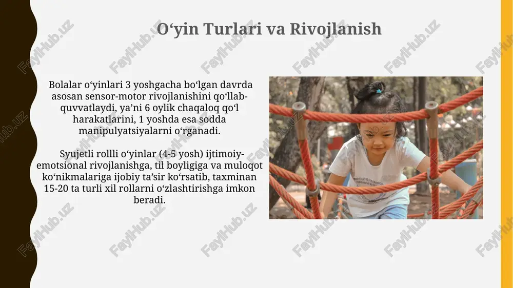 oʻyin: maktabgacha yoshdagi bolaning yetakchi faoliyati - Page 5