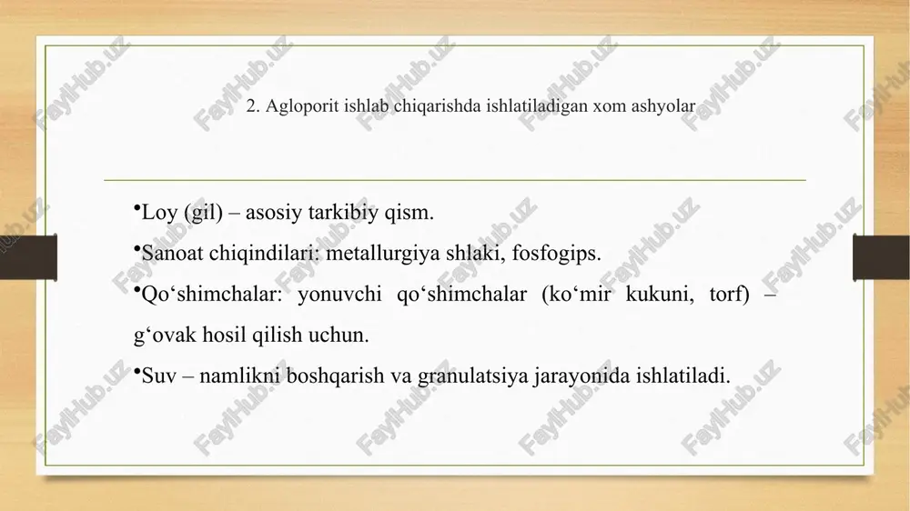 agloporit ishlab chiqarish texnologiyasi - Page 5