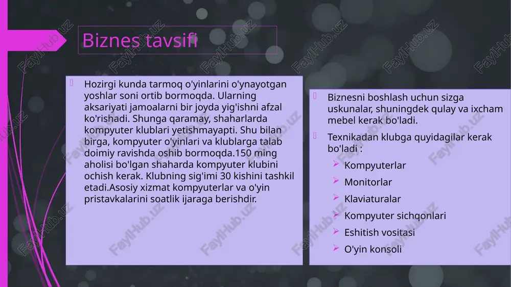 internetklub xizmatining investitsiya loyihasi - Page 5