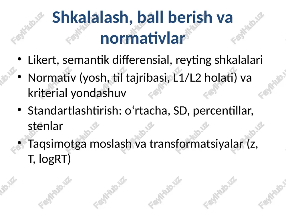 psixolinguistikaning psixometrik asoslari - Page 5