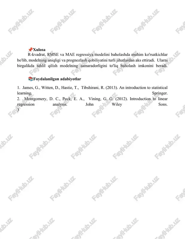 regression modelni baholash ko‘rsatkichlari - Page 5
