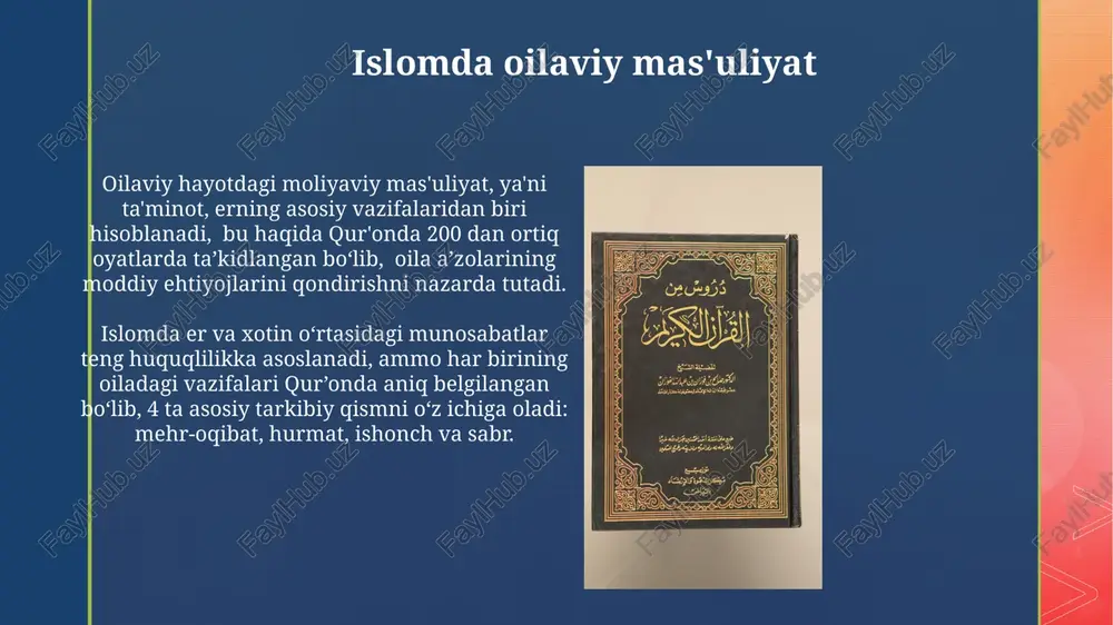 "baxtiyor oila" asarida islom qadriyatlarining talqini - Page 5