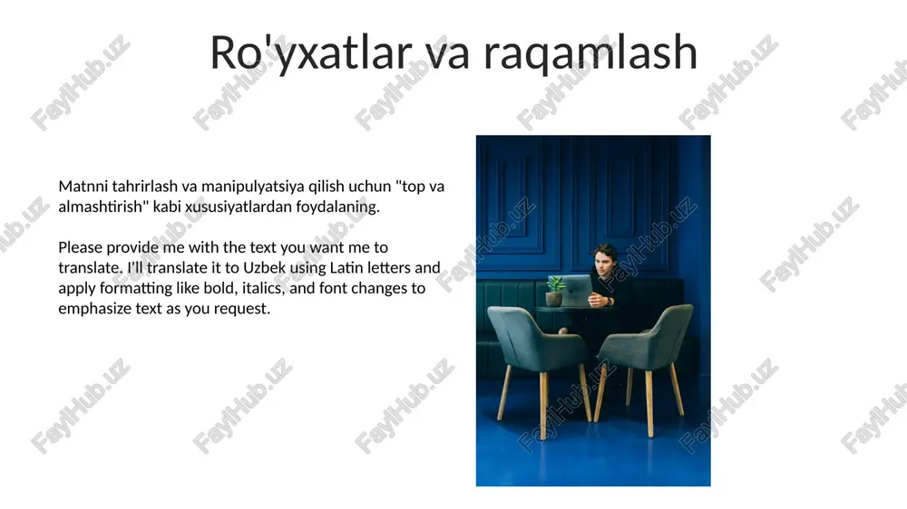 microsoft word da matn bilan ishlash - Page 5