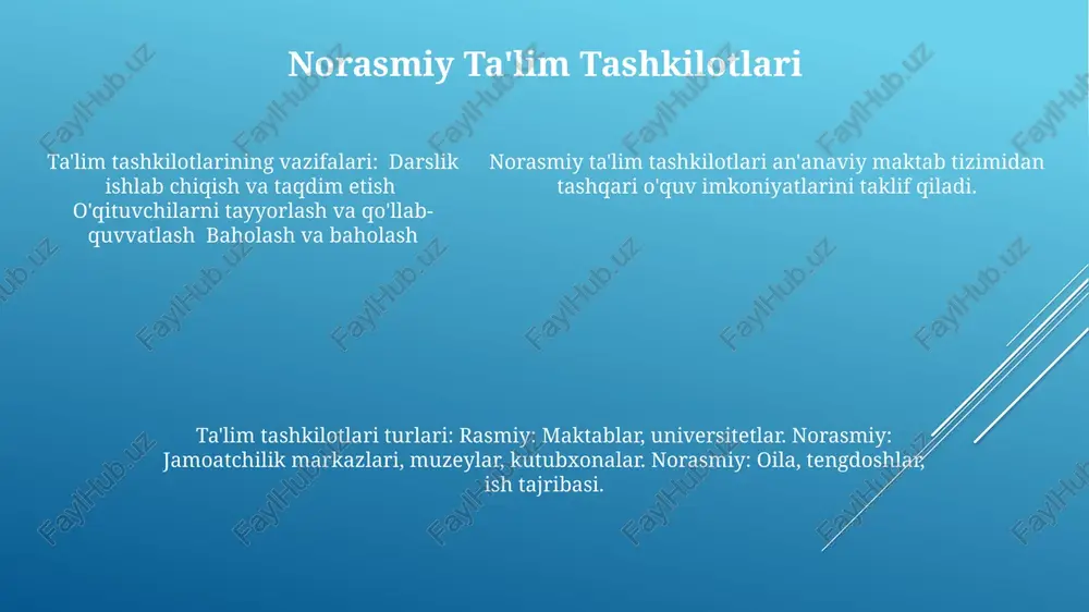 taʼlimni tashkil etish turlari va vazifalari - Page 5