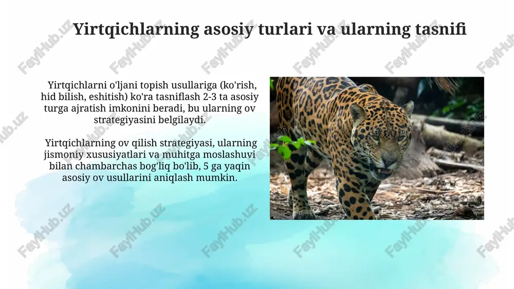 yirtqichlarning etoloji xususiyatlarini oʻrganish - Page 5