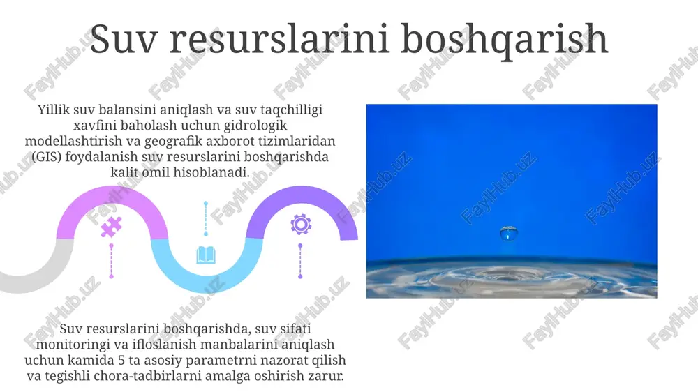 suvning ahamiyati va yerning suv resurslari - Page 5
