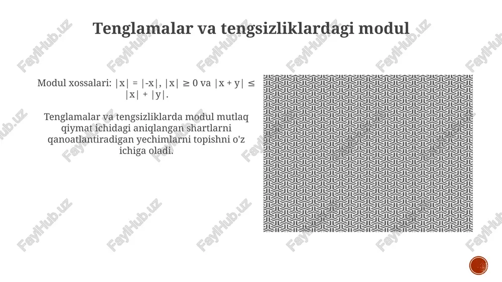 haqiqiy sonning moduli va uning xossalari - Page 5