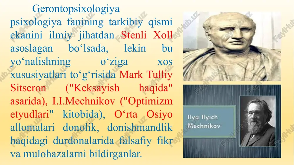 onal qobiliyatlarning pasayishi yoki yo‘qotilishi jarayoni yotadi. ≪foydalanmaslik≫ nazariyasiga ko‘ra intellektual ko‘nikmalar yetarlicha foydalanmaslik natijasida keksalarda yomonlashadi. kognitiv nazariyaning boshqa variantida keksa inson o‘zidagi o‘zgarishlarni qanday talqin qilishiga bogiiqligi nazarda tutiladi. bunda uch soha asosiy rol o‘ynaydi: shaxsiy kechinmalar (sog‘liqning yomonlashuvi, jozibadorlikning kamayishi), ijtimoiy mavqe xususiyatlari (kirishimlilik, integratsiya yoki ajralib qolish), shaxsiy hayotining tugayotganligini anglash. keksayishning kompleks nazariyalari. kompleks nazariyalar keksayishning biron jihatiga urg‘u beradigan nazariyalarga qarshi chiqadi. keksayish ko‘p qirrali jarayon bo‘lib, u o‘zaro biologik, ijtimoiy va psixologik jarayonlar bilan bogliqdir. har bir insonga o‘ziga xos keksayish yo‘li xos. dj.terner, d.xelms uch o‘zaro bog‘liq jarayonni ajratib ko‘rsatadilar: psixologik keksayish - individ o‘zi keksayish jarayonini qanday tasavvur qiladi va his qiladi, boshqalarning keksayishi bilan o‘zini taqqoslab keksayish jarayoniga qanday munosabatda boladi. biologik keksayish — yosh o‘tishi bilan organizmda o‘zgarishlarning sodir bolishi. ijtimoiy keksayish — individ keksayishni jamiyat bilan, ijtimoiy rollarni bajarish bilan qanday bog‘laydi? d.b. bromley qarilikning 3 bosqichini ko‘rsatib …