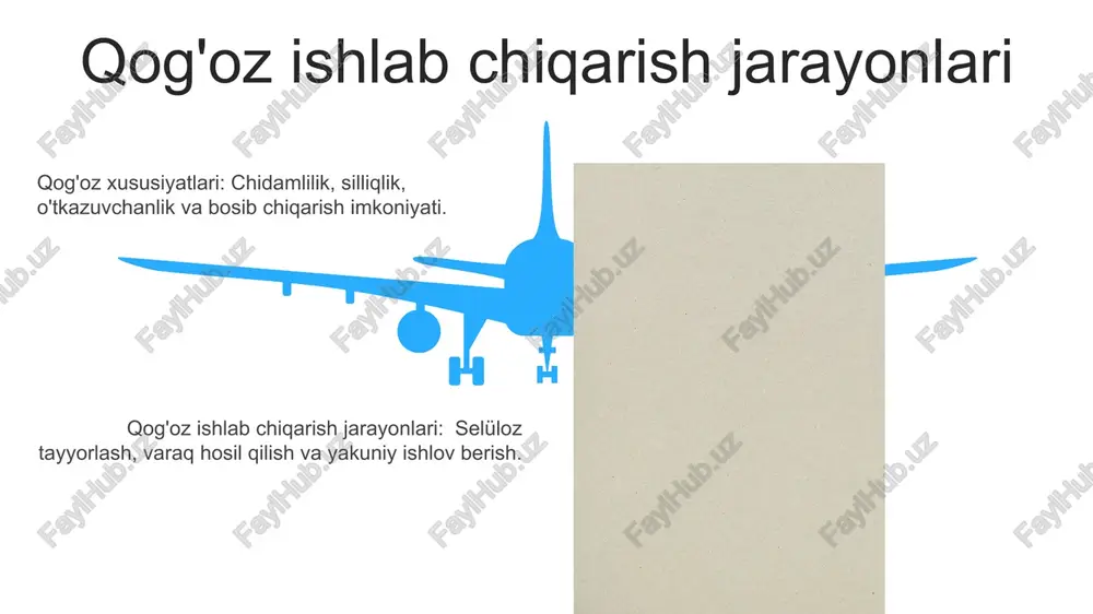qog'ozning turlari va xususiyatlari - Page 5