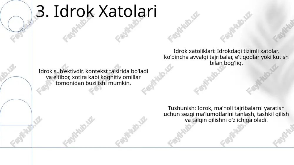 idrok haqida tushuncha va uning xususiyatlari - Page 5