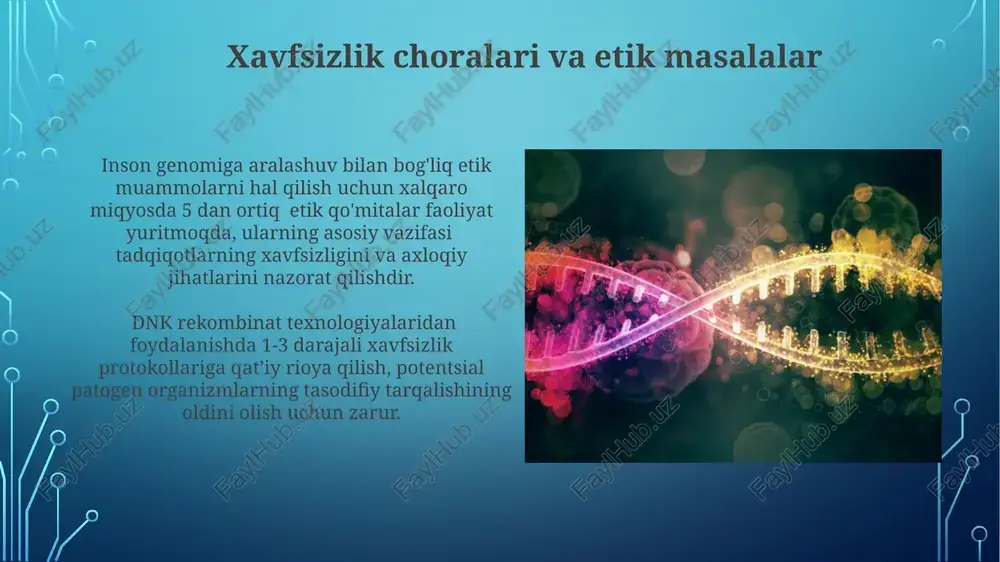 dnk rekombinantlari tibbiyotda qullanishi - Page 5