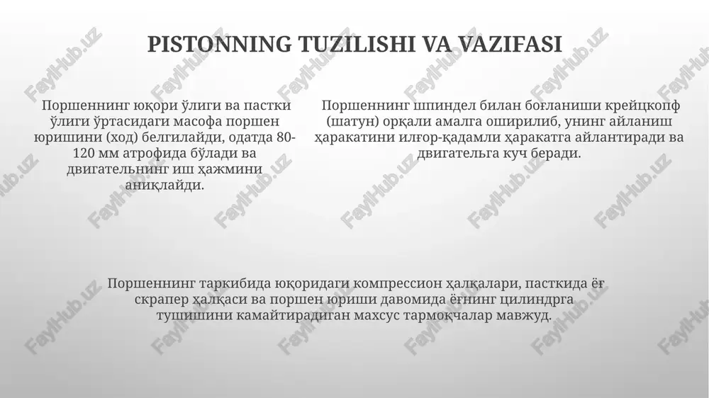 piston va bog'lovchi novda mexanizmi - Page 5