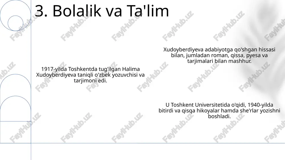 halima xudoyberdiyeva hayoti va ijodu - Page 5