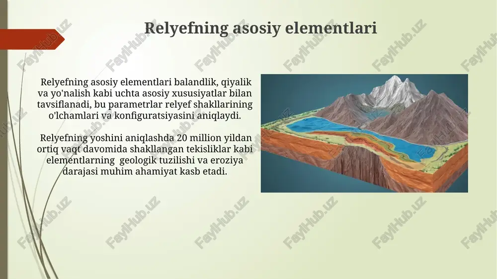 yer relefining asosiy shakl va turlari - Page 5