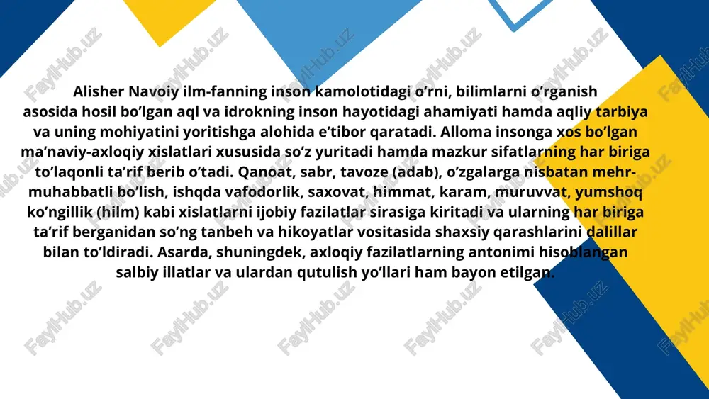 amir temur, mirzo ulug‘bek, alisher navoiyning pedagogik qarashlari - Page 5