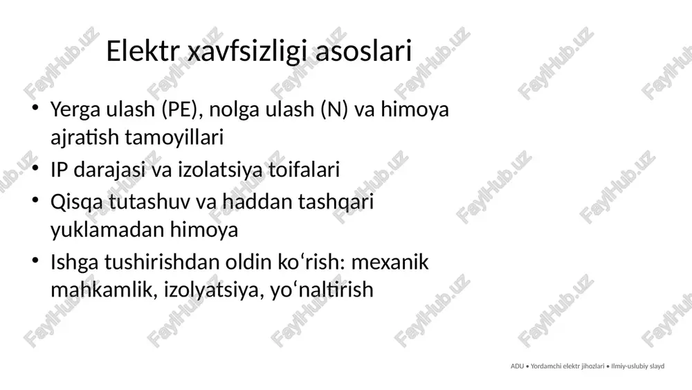 yordamchi elektr jihozlarining ishlashini o‘rganish - Page 5